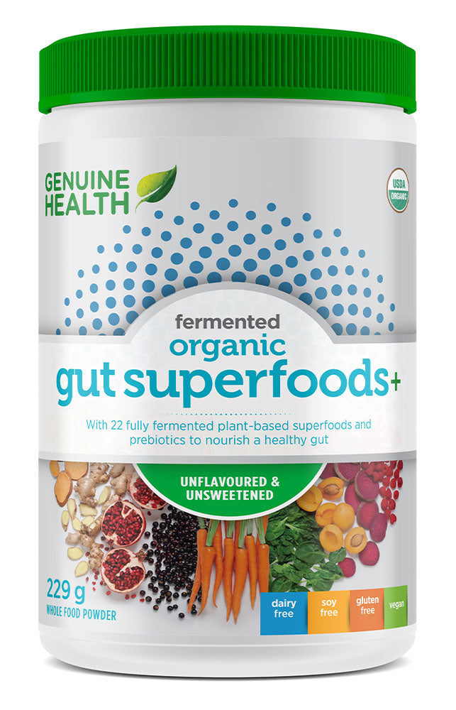 GENUINE HEALTH Fermented  Organic Gut Superfoods+ (unflavoured - 229 gr)