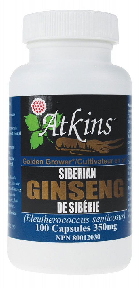 Atkins Ginseng 100% Siberian Ginseng (100 caps)