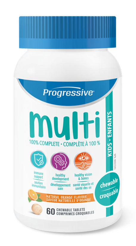 PROGRESSIVE Multi Vitamins for Kids (Natural Orange - 60 tabs)