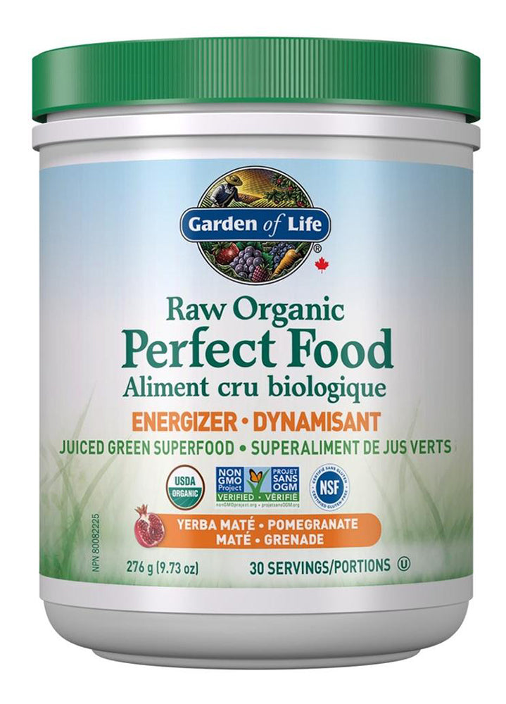 GARDEN OF LIFE Raw Organic Perfect Food Energizer (Yerba Mate Pomegranate - 276 gr)